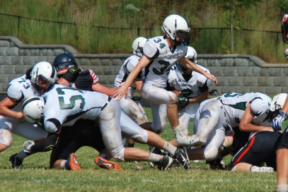 John Paul's Offensive line (Photo by: Laurie Young)